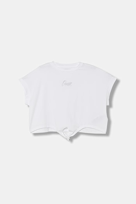 Guess t-shirt dziecięcy bawełniany z elastanem biały J6GI29 K6YW4