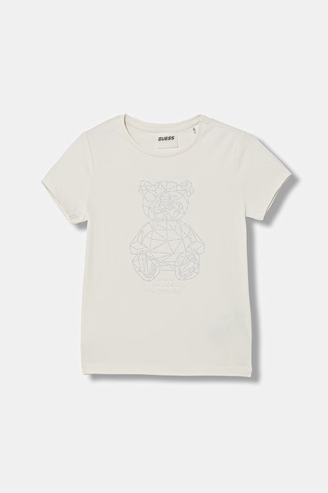 Guess t-shirt dziecięcy bawełniany z elastanem beżowy J6GI41 J1314