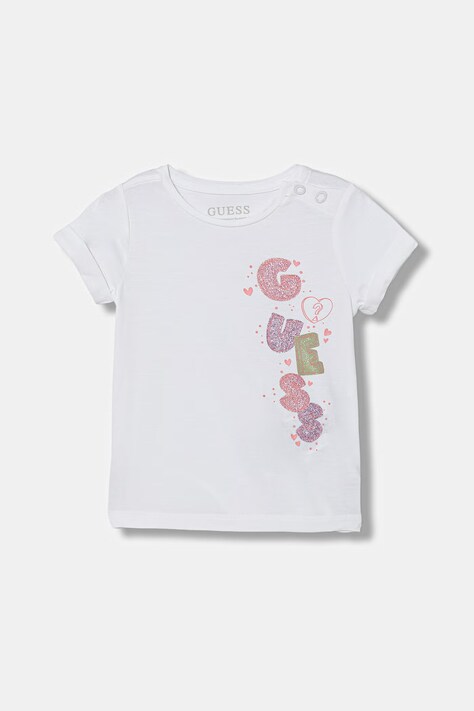 Guess t-shirt dziecięcy bawełniany z elastanem biały K6GI05 K6YW4