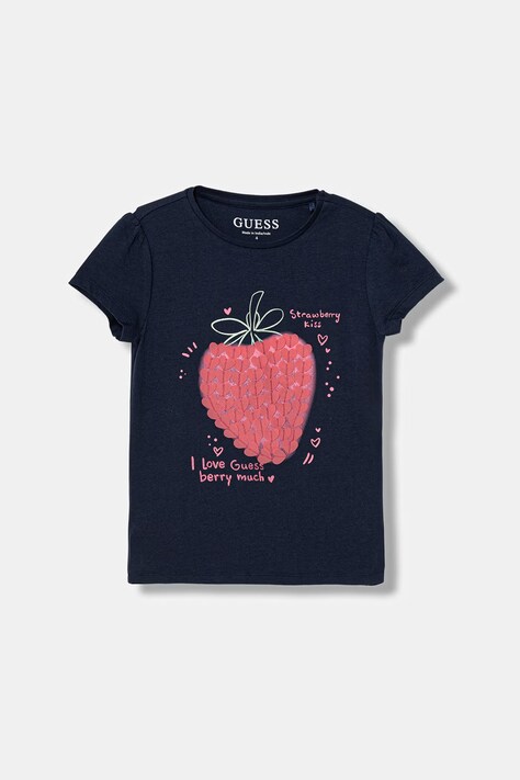 Guess t-shirt dziecięcy kolor granatowy K6GI07 K6YW4