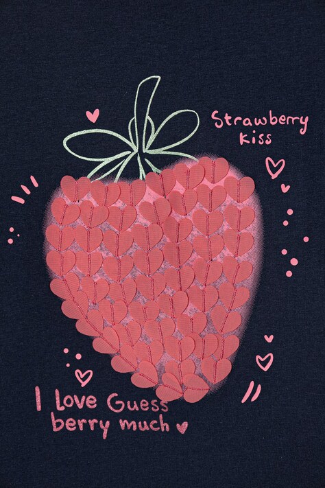 Guess t-shirt dziecięcy kolor granatowy K6GI07 K6YW4