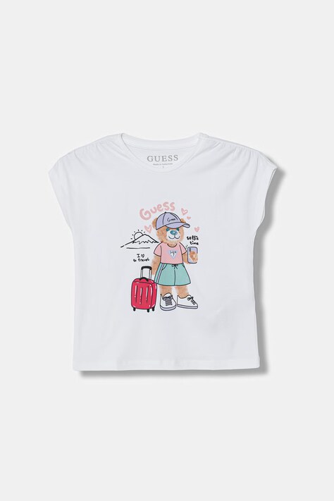 Guess t-shirt dziecięcy kolor biały K6GI18 K6YW4