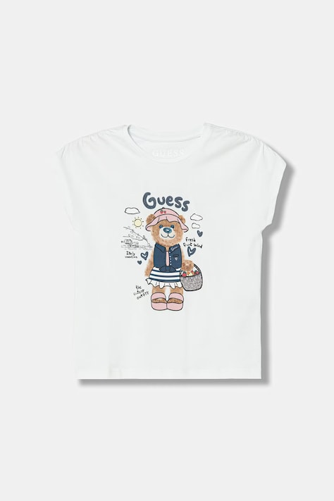Guess t-shirt dziecięcy kolor niebieski K6GI18 K6YW4
