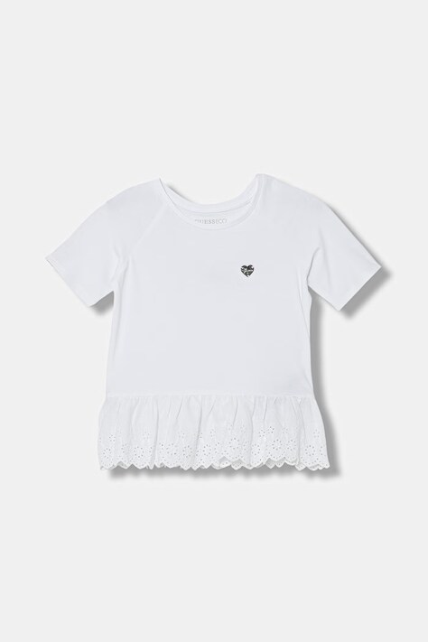 Guess t-shirt dziecięcy bawełniany z elastanem biały K6GI21 K6YW4
