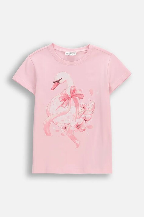 Παιδικό μπλουζάκι Coccodrillo χρώμα: ροζ, EVERYDAY GIRL