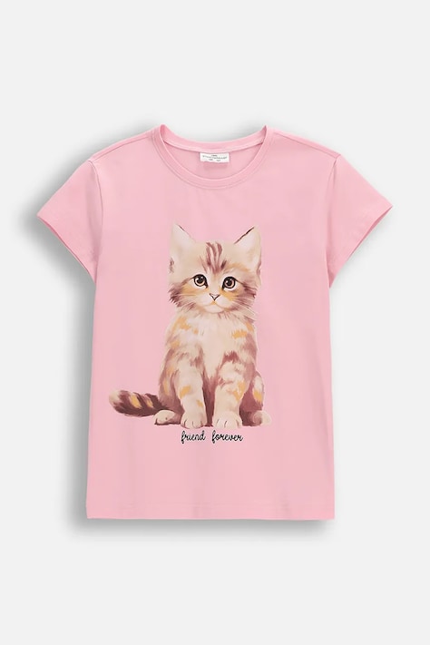Παιδικό μπλουζάκι Coccodrillo χρώμα: ροζ, EVERYDAY GIRL