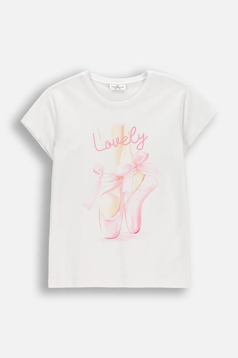 Coccodrillo tricou copii culoarea alb, EVERYDAY GIRL