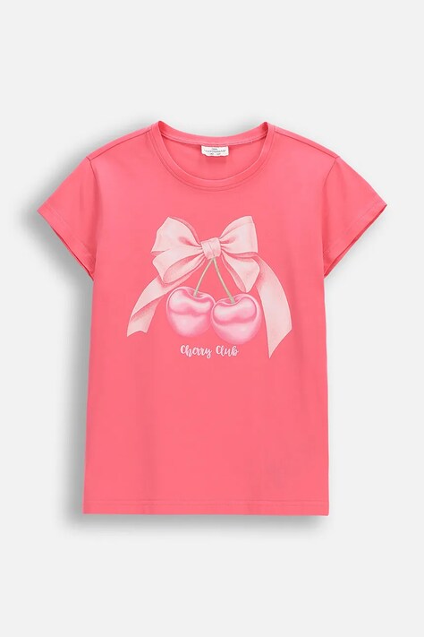 Παιδικό μπλουζάκι Coccodrillo χρώμα: ροζ, EVERYDAY GIRL