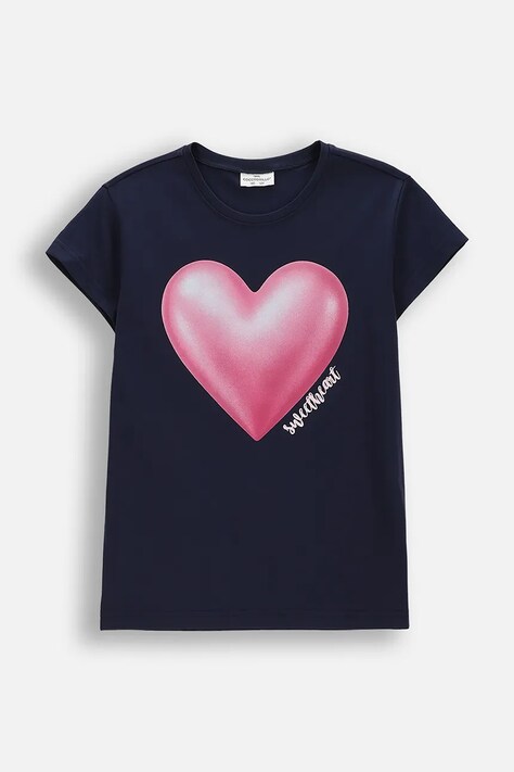 Coccodrillo t-shirt dziecięcy kolor granatowy EVERYDAY GIRL