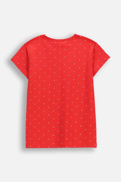 Coccodrillo t-shirt dziecięcy kolor czerwony EVERYDAY GIRL