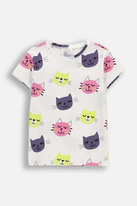 Coccodrillo t-shirt dziecięcy kolor biały EVERYDAY GIRL