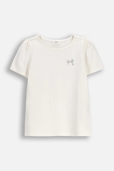 Coccodrillo tricou copii culoarea turcoaz, ELEGANT JUNIOR GIRL