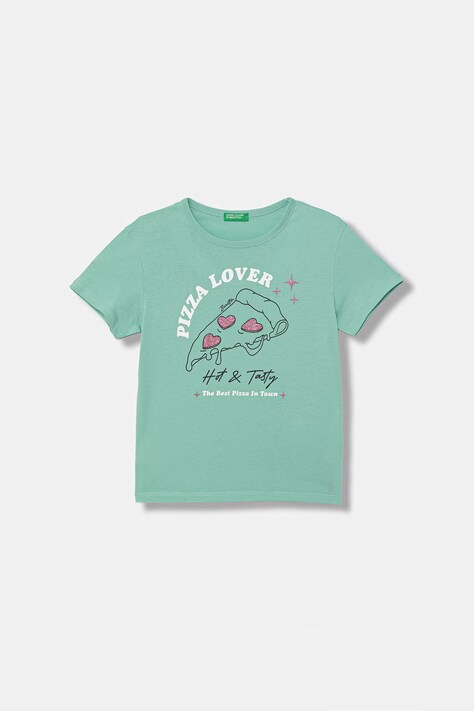 United Colors of Benetton t-shirt παιδικό βαμβακερό πράσινο 3096C10SG