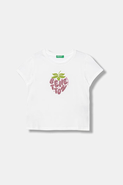 United Colors of Benetton majica za djecu od pamuka bijela 3I1XC10S6