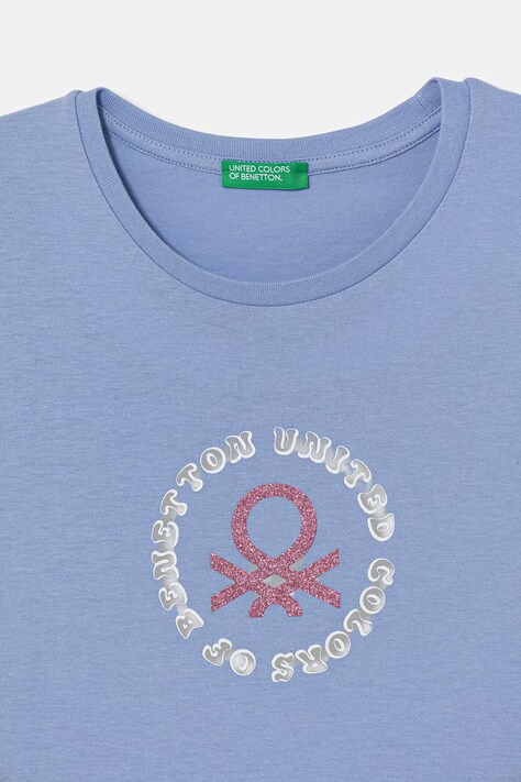 United Colors of Benetton футболка дитяча бавовняна — SS26-TSG0DP, блакитний — фото 3