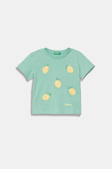 United Colors of Benetton Παιδικό βαμβακερό T-shirt τιρκουάζ 3I1XG10M7