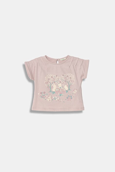 United Colors of Benetton t-shirt niemowlęcy bawełniany różowy 3I1XA1075