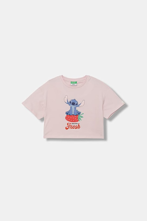 United Colors of Benetton tričko detské bavlnené ružové 3I1XC10SS