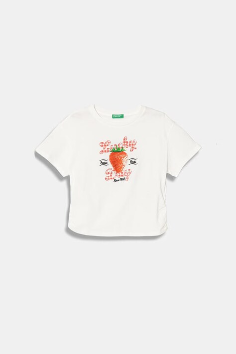 United Colors of Benetton t-shirt dziecięcy bawełniany biały 3I1XC10SW