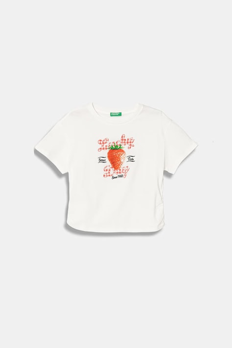 United Colors of Benetton t-shirt dziecięcy bawełniany biały 3I1XC10SW