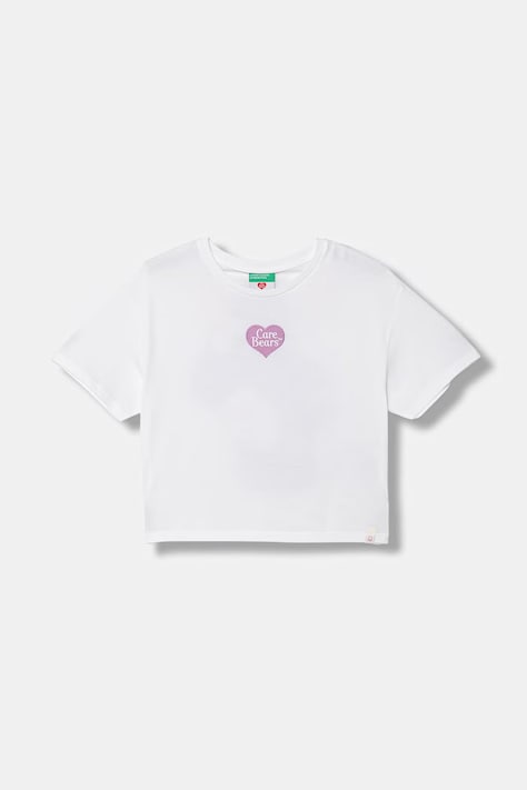 United Colors of Benetton tričko detské bavlnené biele 3I1XC10SM