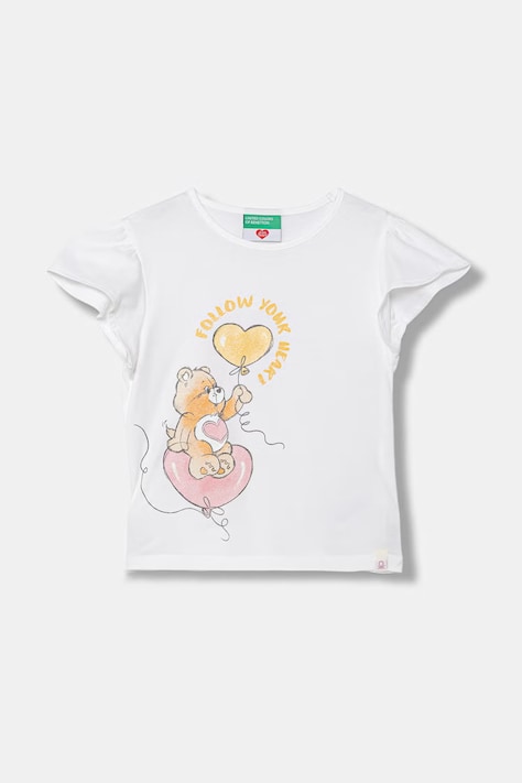 United Colors of Benetton tričko detské bavlnené biele 3I1XG10MC