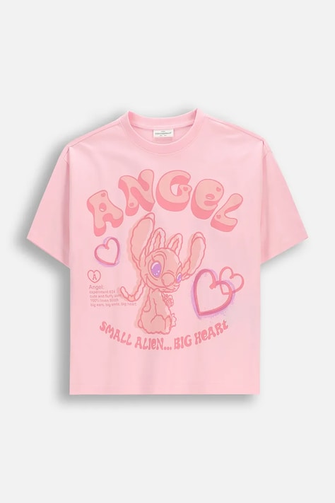 Coccodrillo T-shirt per bambini in cotone con elastan rosa LICENCE GIRL