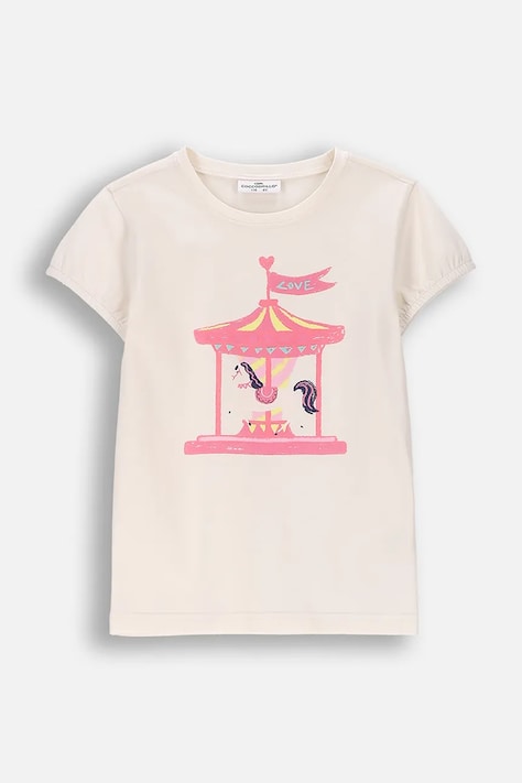 Coccodrillo t-shirt παιδικό με βαμβάκι μπεζ FANTASY SPRING GIRL KIDS