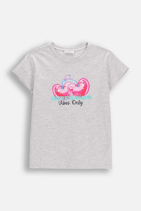 Coccodrillo t-shirt παιδικό με βαμβάκι γκρί SWEET SHOP GIRL JUNIOR