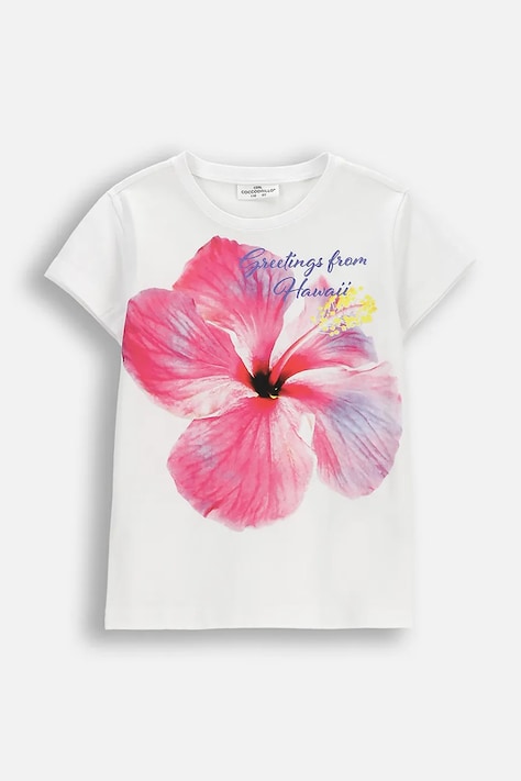 Coccodrillo t-shirt παιδικό με βαμβάκι λευκό EVERYDAY GIRL
