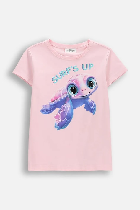 Coccodrillo t-shirt παιδικό με βαμβάκι ροζ EVERYDAY GIRL