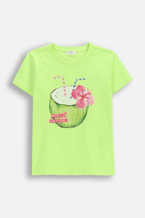 Coccodrillo tričko detské s bavlnou zelené EVERYDAY GIRL
