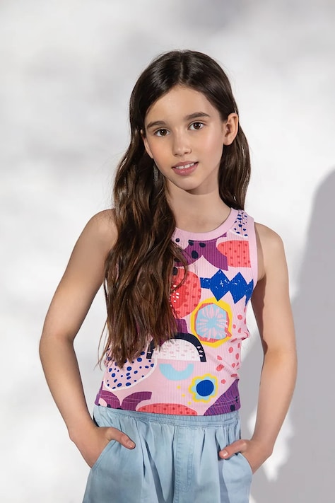 Coccodrillo топ дитячий бавовняний барвистий QUIRKY SEA CIRCUS GIRL JUNIOR
