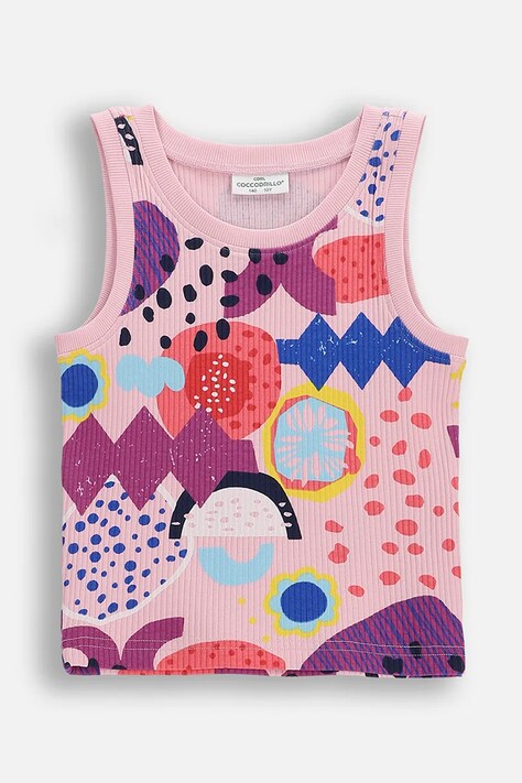 Coccodrillo top dziecięcy bawełniany multicolor QUIRKY SEA CIRCUS GIRL JUNIOR