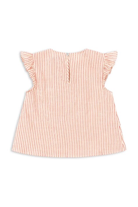 Konges Sløjd блузка із рюшами дитяча бавовняна ELLIE FRILL TOP GOTS — SS26-TSG0FG, рожевий — фото 2