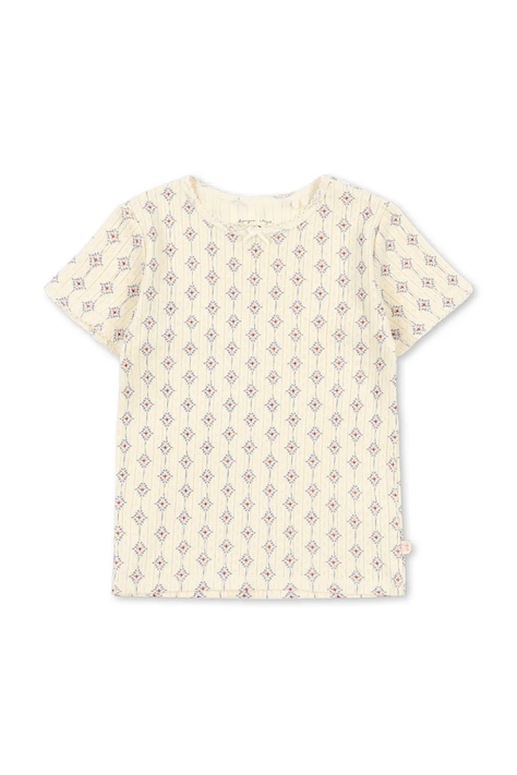 Konges Sløjd t-shirt παιδικό βαμβακερό MINNIE TEE GOTS μπεζ KS105485