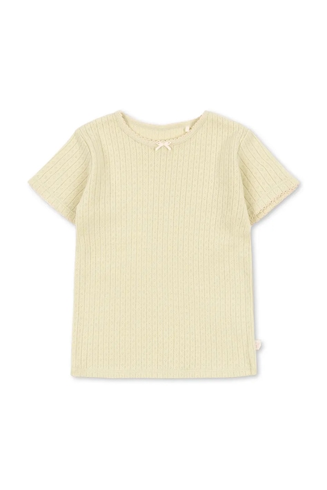 Konges Sløjd tricou pentru copii, din bumbac MINNIE TEE GOTS galben KS105485