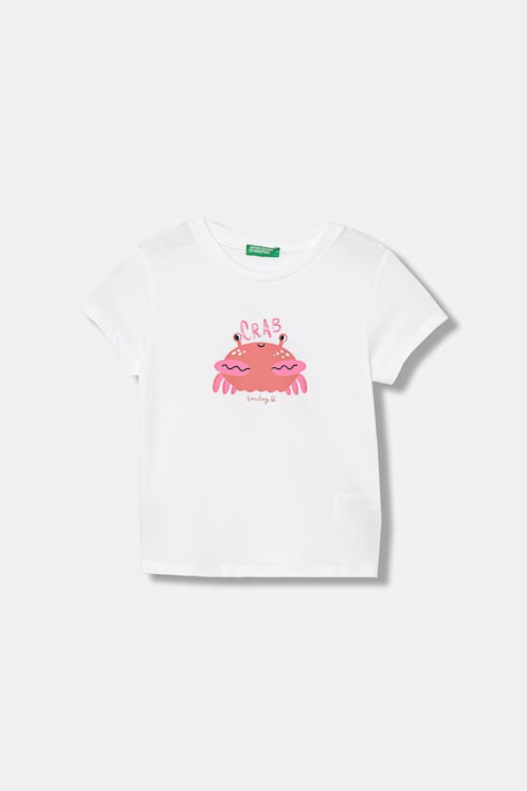 United Colors of Benetton tričko detské bavlnené biele 3I1XG10N5
