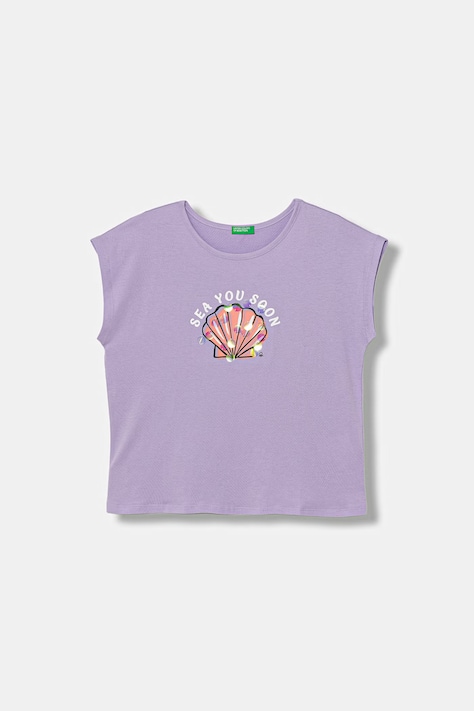 United Colors of Benetton tricou pentru copii din bumbac violet 3I1XC10U0