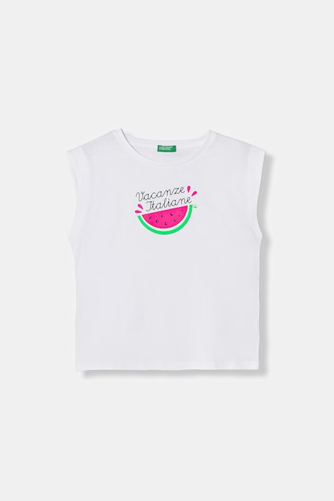 United Colors of Benetton tričko dětské bavlněné bílé 3I1XC10TX