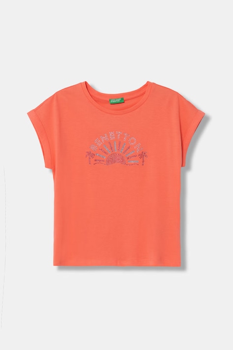 United Colors of Benetton tričko dětské bavlněné oranžové 3I1XC10TT