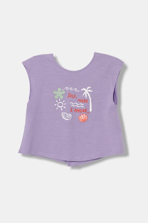 United Colors of Benetton tricou pentru copii din bumbac violet 38V4G10N3