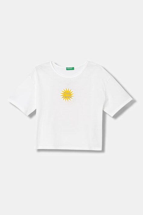 United Colors of Benetton tričko detské bavlnené biele 35RYC10TM