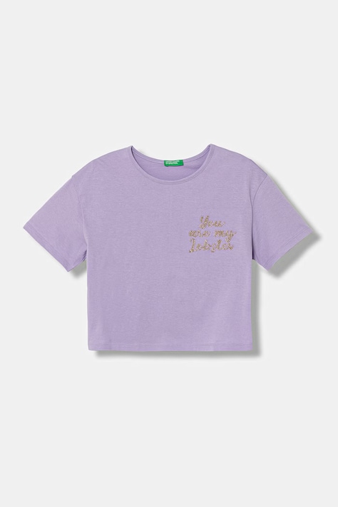 United Colors of Benetton tricou pentru copii din bumbac violet 35RYC10TM