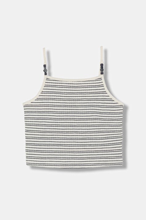 United Colors of Benetton crop top παιδικό με βαμβάκι μπεζ 38DBCH027