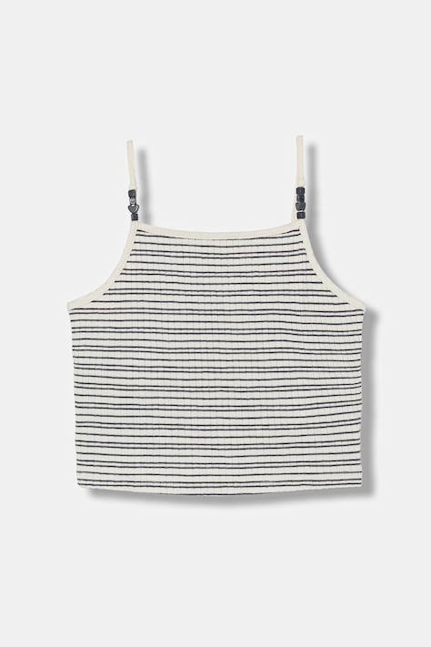 United Colors of Benetton crop top παιδικό με βαμβάκι μπεζ 38DBCH027