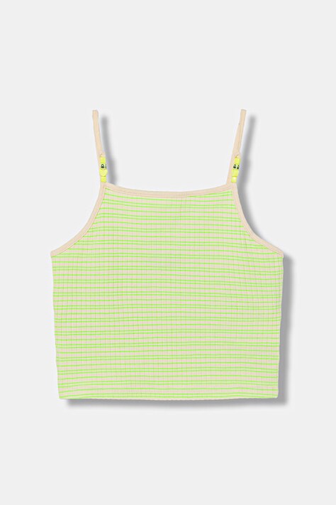 United Colors of Benetton crop top παιδικό με βαμβάκι κίτρινο 38DBCH027