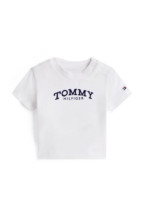 Tommy Hilfiger t-shirt niemowlęcy kolor biały z aplikacją KN0KN02146