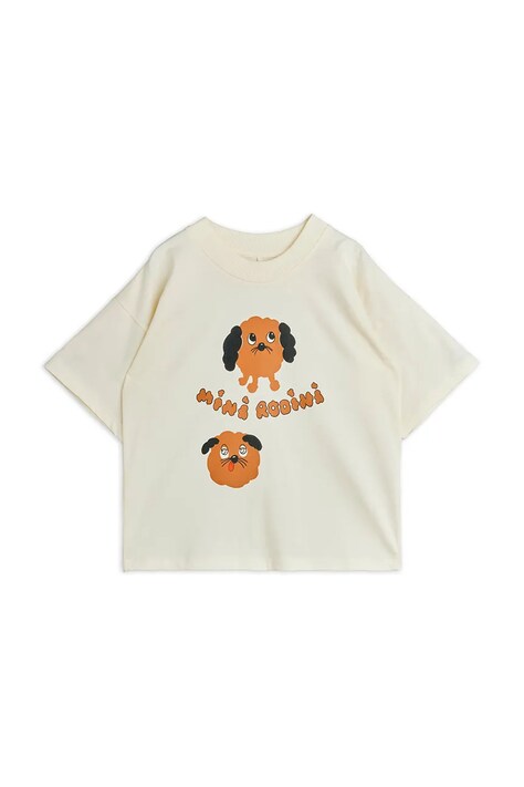 Mini Rodini t-shirt bawełniany dziecięcy Doggie kolor biały z nadrukiem 26120112