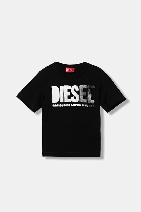 Diesel tricou de bumbac pentru copii THIDE OVER T-SHIRT culoarea negru, cu imprimeu, J02587